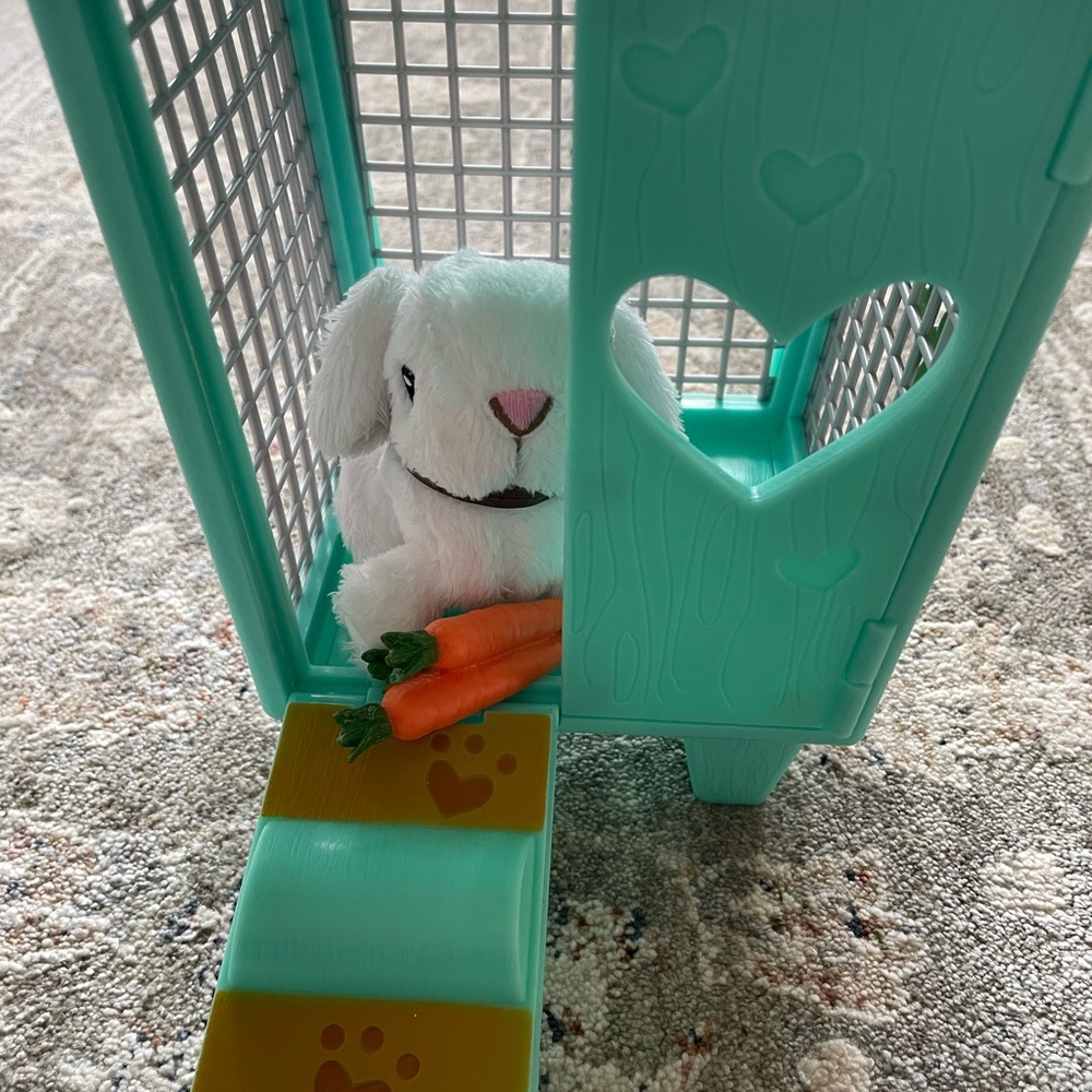 American Girl rabbit and hutch